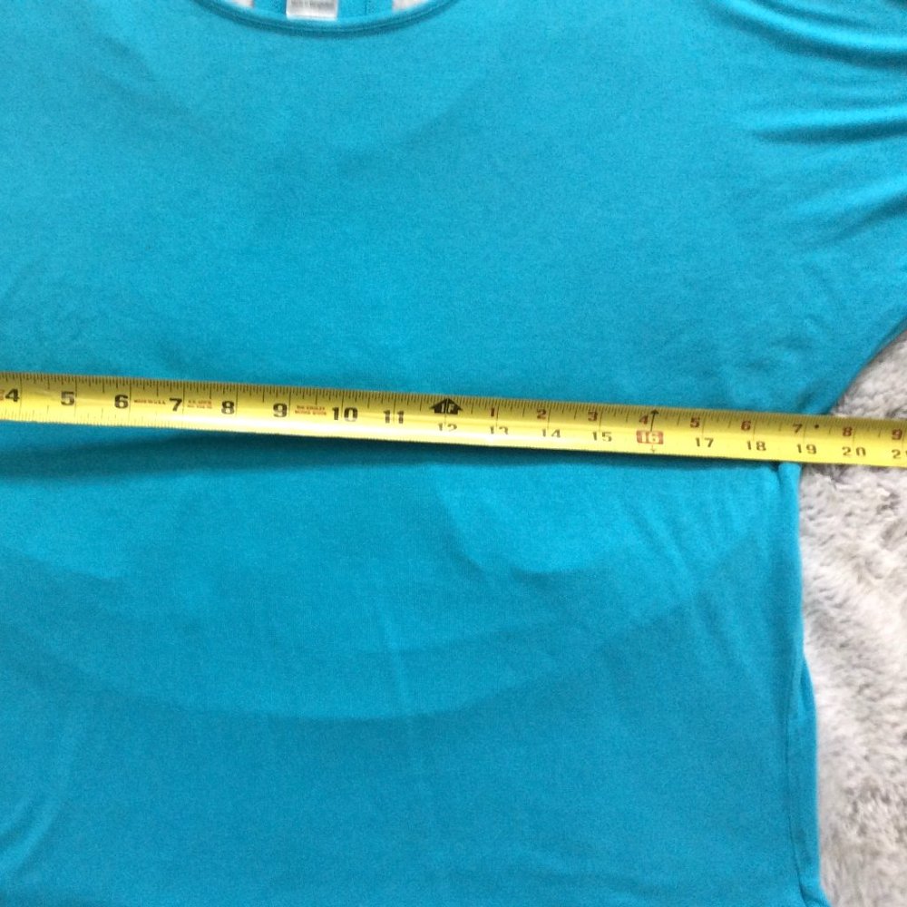 Venus *AQUA BLUE* Racerback Basic Short Sleeve Top - Picture 4 of 9